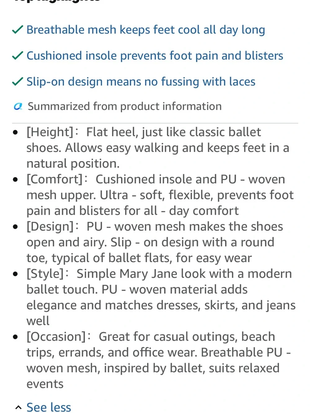 Mesh Ballet Flats for Women Faux Leather Mary Jane Shoes with Round Toe and Flat